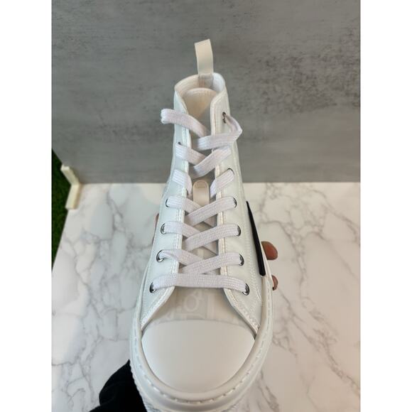 Dior B23 High Top Sneakers White Oblique Monogram Size 44 EU / 10.5 US Men’s - Picture 6 of 10